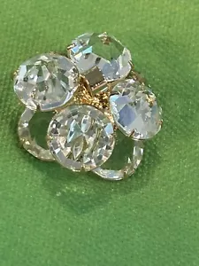 Strikingly Elegant Crystal (5) 1” Buttons w/shank Attachment - Picture 1 of 3