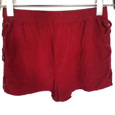 Forever 21 Women's Red Berry Corduroy Woven Short - Size M - NWT - Image 1 of 4