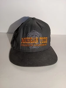 Michigan Tech College Of engineering Black hat DISTRESSED  - Picture 1 of 8