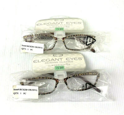 Женские прямоугольные бокалы для чтения Magnavision Kyra +1,50 вина и золота 2 пары - Изображение 1 из 4