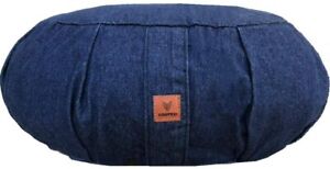 Yoga Meditation Cushion - Memory Foam Yoga Pillows Bench Denim Large Crescent XL