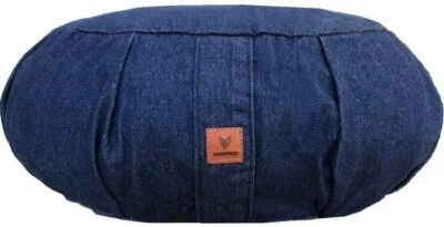 QQBED Yoga Meditation Cushion - Memory Foam Yoga Pillows Bench Denim Large Crescent XL