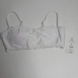 No Boundaries Juniors Fashion Swimsuit Top Size M (7-9) White - Picture 1 of 2
