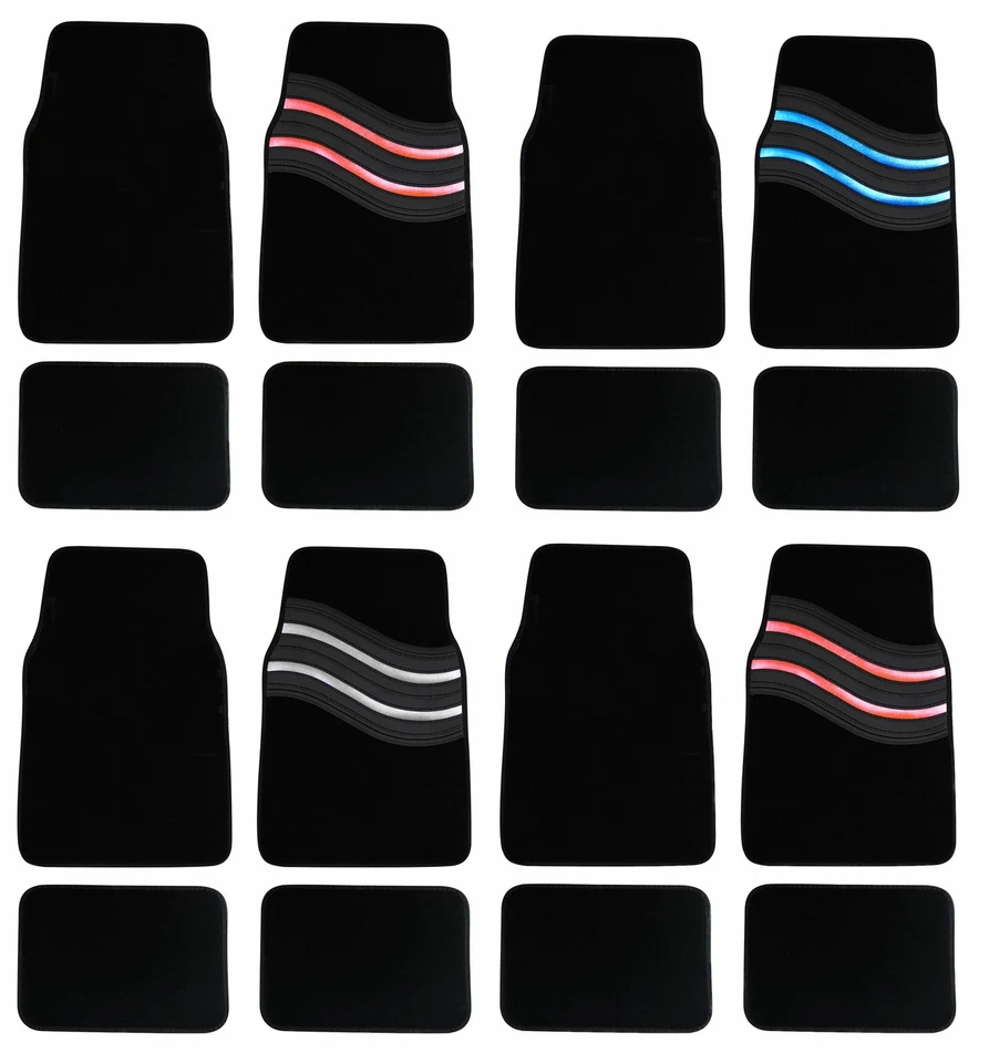 Car Mats Set To Fit Tata Indigo Estate,Wave Design Heel Pad Set Of 4 - Image 1 of 1