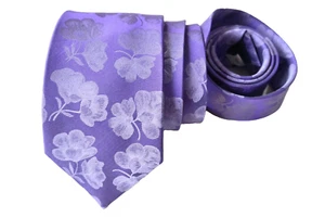 JOSEPH ABBOUD MEN'S TIE PURPLE/FLORAL WIDTH: 3" LENGTH: 59" - Picture 1 of 3