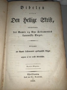 Antique GERMAN Luther BIBLE Die Bibel LEATHER HEILIGE SCHRIFT 1862 - Picture 1 of 11