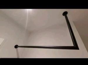 Decken Kleiderstange Eck schwarz 110x60cm - Bild 1 von 4