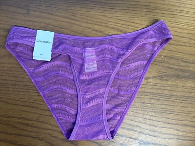 NWT Calvin Klein Size (SMALL) ALLOVER  LACE BIKINI  QD3972-510 - Image 1 of 4