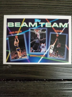 1993-94 TOPPS BEAM TEAM #7 SHAQUILLE O'NEAL GLEN RICE CHRIS MULLEN - Image 1 of 2
