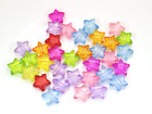 200 Mixed Colour Transparent Acrylic Star Charm Beads 11mm Jewelry Making(0.43")