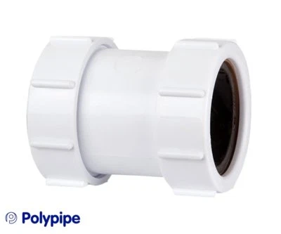 40mm 42mm 43mm Joiner Coupling Compression Multifit 1 1/2" Bath Waste Pipe Join - Image 1 of 4