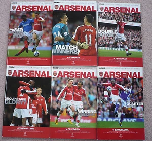 Arsenal Home Programmes 2009/10 - Select from the drop down menu - Picture 1 of 1