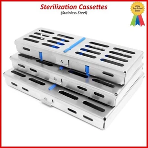 Deutscher Dental Autoklav Sterilisation Kassette Rack Box Tray 5/7/10 Instrumente - Bild 1 von 4