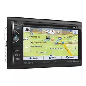 Power Acoustik PDN-621HB Double DIN CD/DVD Player 6.2" GPS Navigation Bluetooth - Picture 1 of 2