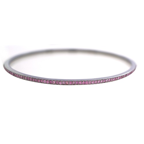 VALENTINO Bracciale Bracciale Bracciale Zaffiro Rosa Argento Sterling 925 Impilabile Gioielli Per Lei