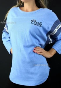 Victoria's Secret PINKES Oversize-Shirt Logo Rundhalsausschnitt Baseball Oberteil T-Shirt neu mit Etikett - Bild 1 von 3