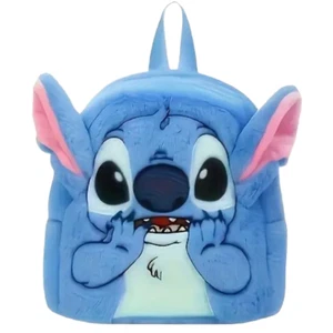 Mochila de felpa Stitch correas ajustables cremallera bordada de dibujos animados de Disney nueva - Imagen 1 de 9