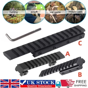 Weaver Picatinny Rail Adapter Converter Dovetail Mount Scope Base11mm to 20mm - Picture 1 of 33