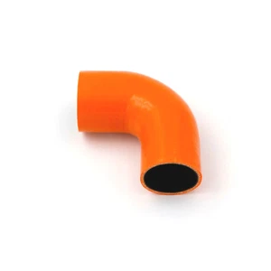 Naranja 2.5" 90 GRADOS 64mm CODO INTERCOOLER/MANGUERA ACOPLADOR DE SILICONA DE ADMISIÓN - Imagen 1 de 4