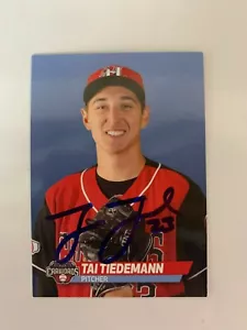 Tai Tiedemann 2019 Signed Hickory Crawdads Team Card - Picture 1 of 1