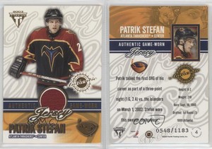 2002 Pacific Private Stock Titanium Authentic Game-Worn Jerseys Patrik Stefan