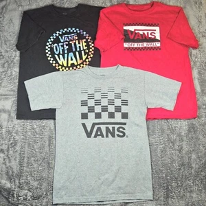 Vans Graphic T-Shirts Off The Wall Skateboard Casual Tees Bundle Size S XL Teen - Picture 1 of 8