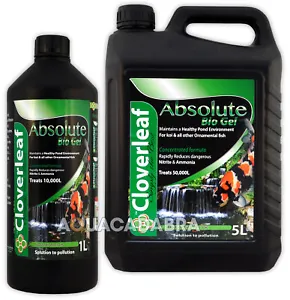 Cloverleaf Absoloute Bio Gel 1L Fish Pond Filter Start Reduce Ammonia/Nitrate - Picture 1 of 3