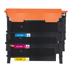 CLT-406S Color Toner Cartridges for Samsung CLP-360 CLP-365 Xpress C410W C460FW - Picture 1 of 13