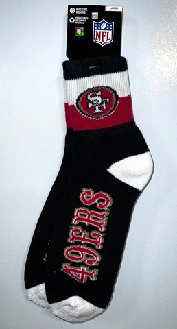 SAN FRANCISCO 49ERS MEN'S LARAYA QUARTER 1/4 SOCKS LARGE (8-13) FREE SHIP Cover