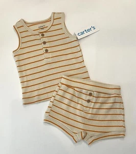 Carters Baby Clothes 6 Months Shorts Shirt 2 PC Set Cute Outfit New - Picture 1 of 4