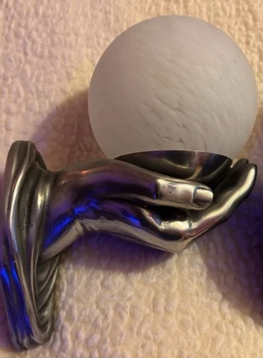 3 Hand Shaped Wall Light Sconce Unusual Rare Wall Lamp Religious Style - Image 1 of 4