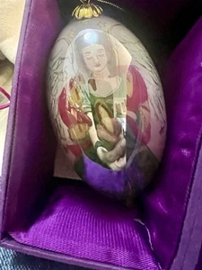 Li Bien Teardrop Angel Christmas Tree Ornament Hand Painted Glass W/Box Pier 1 - Picture 1 of 5