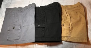 Set bestehend aus 3 Lee Chino Cargo Shorts Damen 8 Medium Mid Rise Stretch Bund - Bild 1 von 11