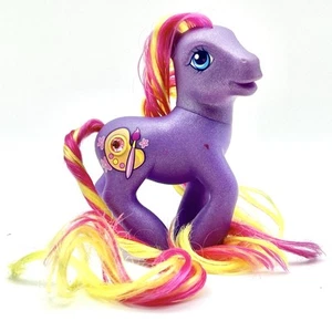 Paleta My Little Pony G3 Dibble Dabble Artist Joya Púrpura Rosa Pelo Súper Largo - Imagen 1 de 7