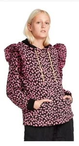 NUEVO CON ETIQUETAS Sandy Liang X Target Ditsy Sudadera Floral con Volantes Para Mujer Talla XS - Imagen 1 de 3