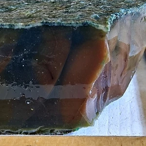 Imperial Jasper rough. Spectacular deep green with pink and tan hues. 1LB 1.6Oz - Picture 1 of 16