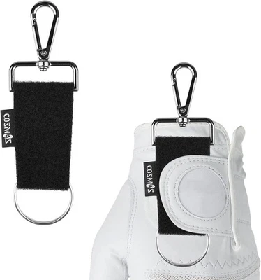 Porta-luva de golfe Cosmos alça para cinto, ambos pretos - Imagem 1 de 4