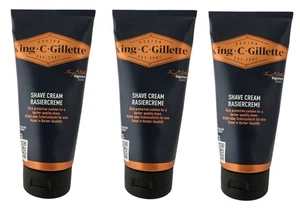 3 x 175ml King C. Gillette Rasiercreme Rasiergel Bartpflege in Barber Qualität - Bild 1 von 1