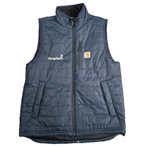 NWOT Carhartt Rain Defender Vest Men’s SZ M NAVY Relaxed Fit OV2286-M GRAYBAR - Picture 1 of 10