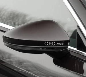 2 x Silver Audi Badge Sticker Emblem Logo RS3 Q6 Q7 S8 B5 B6 A5 A6 C6 C5 A7 A8 - Picture 1 of 17