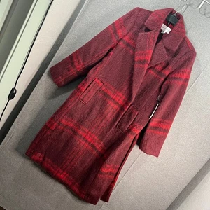 Liz Claiborne Midweight Belted Womens Trench Coat Red Size M - Picture 1 of 20