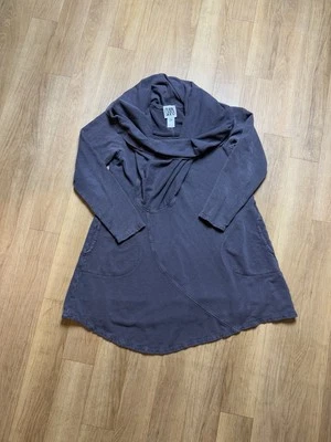 Prairie Underground Long Cloak Hoodie Organic Cotton Brown Women’s Medium Boho - Image 1 of 4