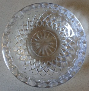 Vintage Ashtray Heavy Clear Glass Large Round 7" Cigar Cigarette  - Picture 1 of 4