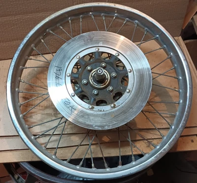 1971-1978 Honda CB500 CB550 K F T CB450 conjunto de rotor de freio de roda com raio dianteiro - Imagem 1 de 4