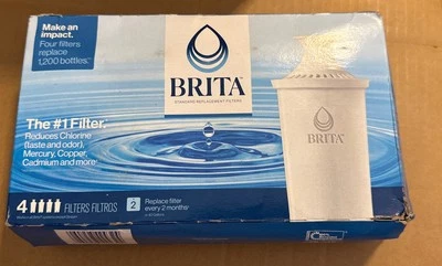 Brita Standard Replacement Filters for Pitchers and Dispensers 4 Pack NEW SEALED - Image 1 of 3