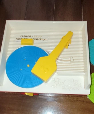 WORKS!! Fisher Price 1971 Music Box Toy Record Player Original 100% Complete! - Image 1 of 4