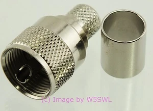 UHF Male Coax Connector RG-8A/U RG-213 LMR-400 Crimp 2-Pack - r by W5SWL - Picture 1 of 1
