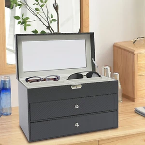 Caja de almacenamiento de gafas de sol de 18 ranuras 3 capas estuche organizador de exhibición de gafas - Imagen 1 de 15