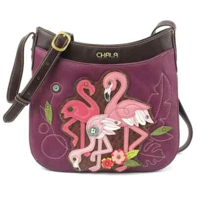 Chala FLAMINGO GROUP Crescent Crossbody (Purple) NWT - Image 1 of 4