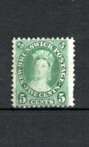 Canadá - Nuevo Brunswlck 1860-63 5c verde profundo SG15 Mlh - Imagen 1 de 1
